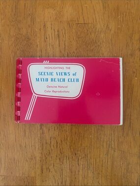 Scenic Views of Mayo Beach Club Vintage Booklet -